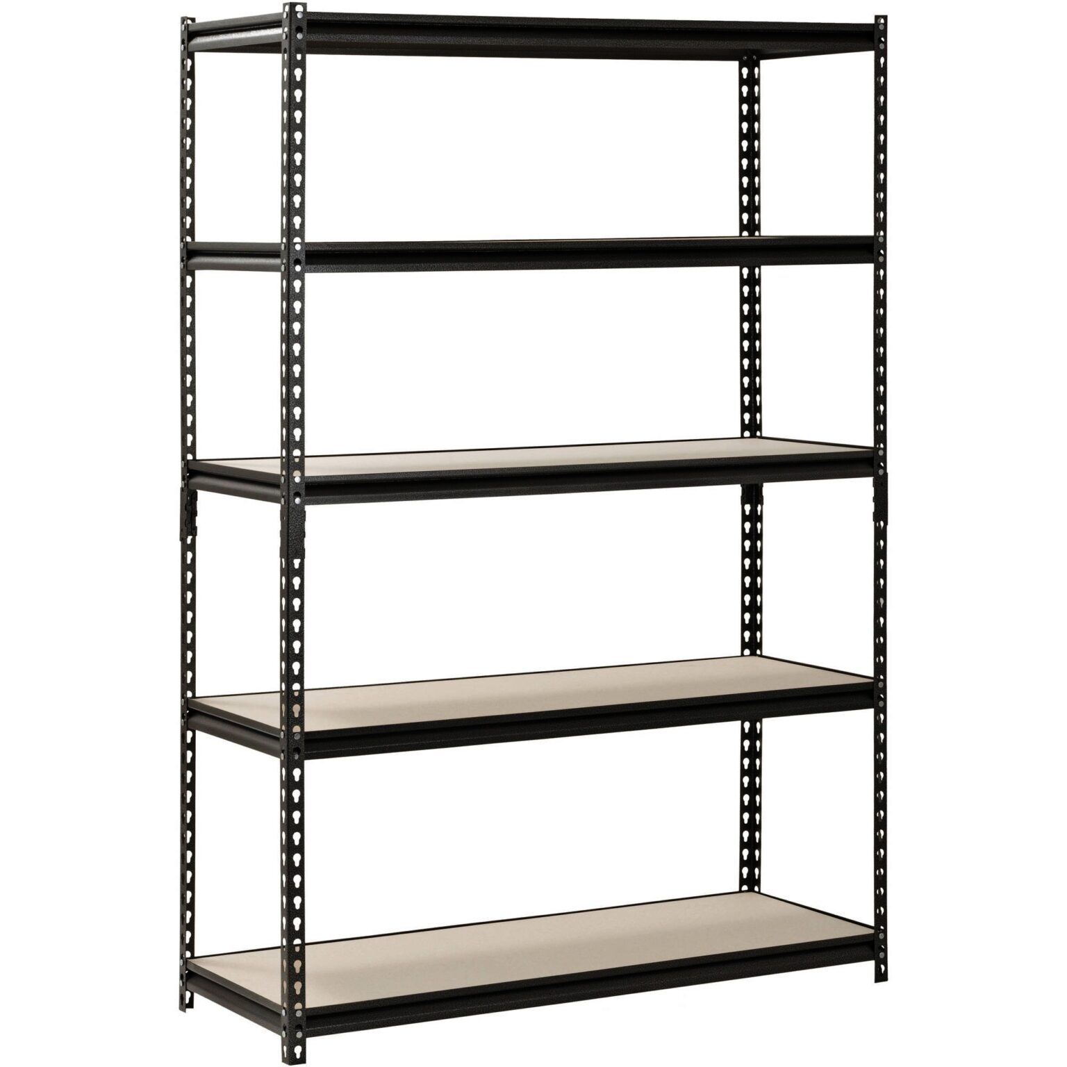 VersaFlex Titan 5-Tier Shelving (Black Frame) - Refined Spaces