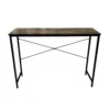 Modern wooden desk with metal frame