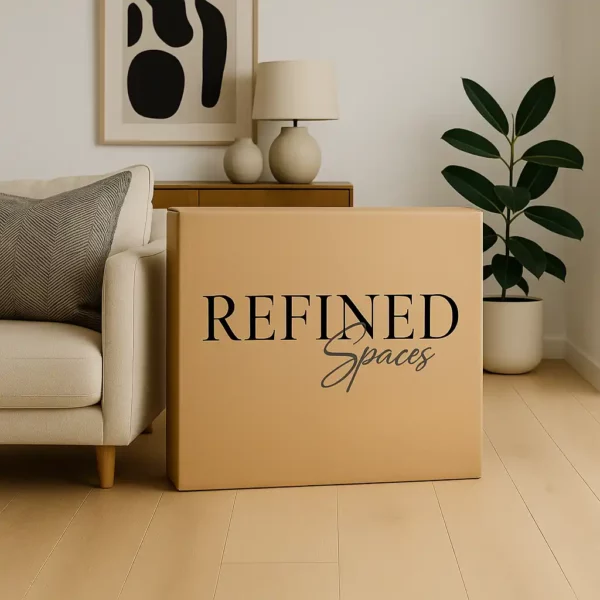 Refined Spaces box in modern living room