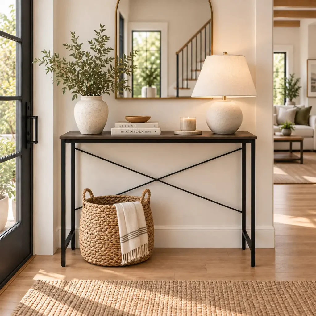 lima-120cm-entryway-table-rustic-wood-slim-supawood-console-table-with-black-steel-frame